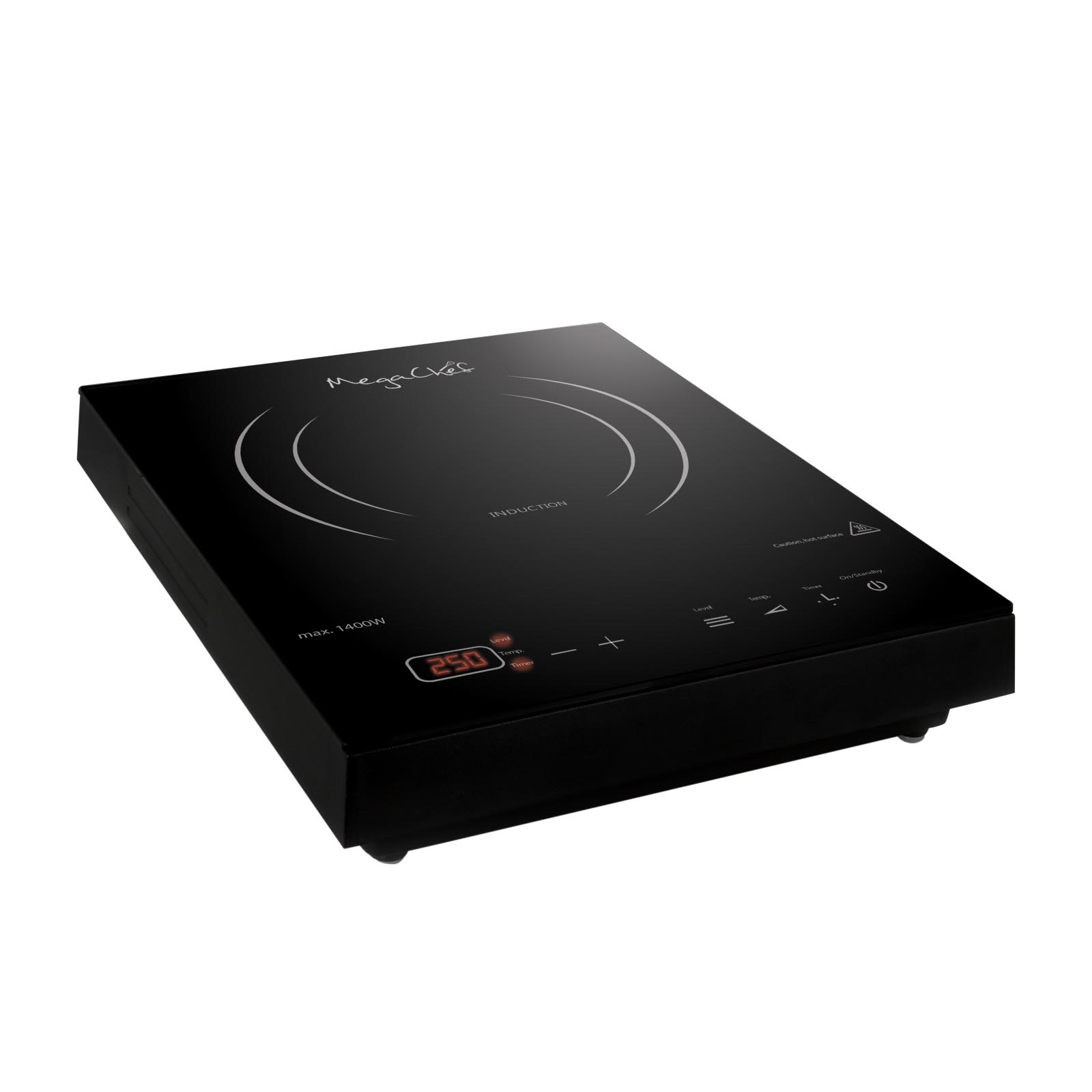 Plaque de cuisson portative noire de 20 po à double brûleurs par Megachef  848105975M